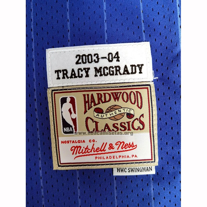 Camiseta Orlando Magic Tracy McGrady NO 1 Mitchell & Ness 2003-04 Azul